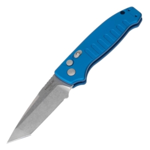 Hogue Ballista I Automatic Folder Knife 3 1/2" Tanto Blade Blue - Hogue Ballista I Blue