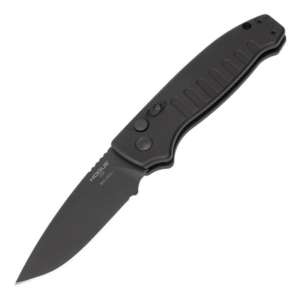 Hogue Ballista I Automatic Folder Knife 3 1/2" Drop Point Blade Black - Hogue Ballista I Auto
