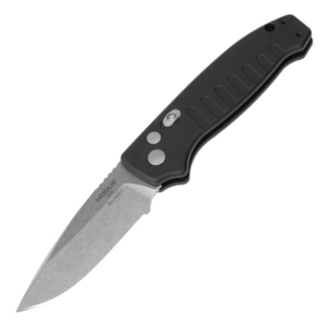 Hogue Ballista I Automated Folder Knife 3 1/2" Drop Point Blade Black - Hogue Ballista I 3.5 Black