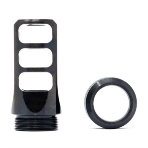 MUZZLOK 8.6 BLACKOUT 3-PORT MUZZLE BRAKE M18X1.5 THREADS BLK - 8.6 Blackout Muzzle Brake
