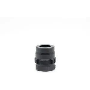 MINI MUZZLE BRAKE 0.456 1/2-28 THREAD TAPER SHOULDER BLACK - 0.456 Mini Muzzle Brake