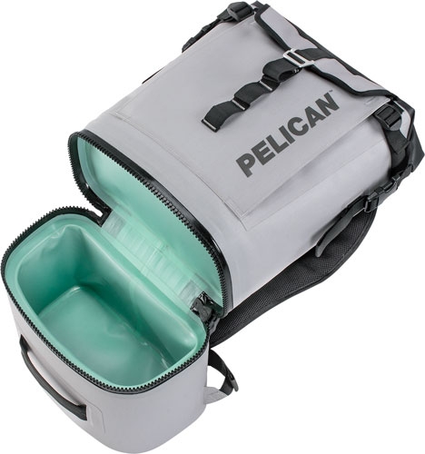 PELICAN SOFT COOLER BACKPACK - COMPRESSION MOLDED GREY - Grey Pelican Backpack Cooler